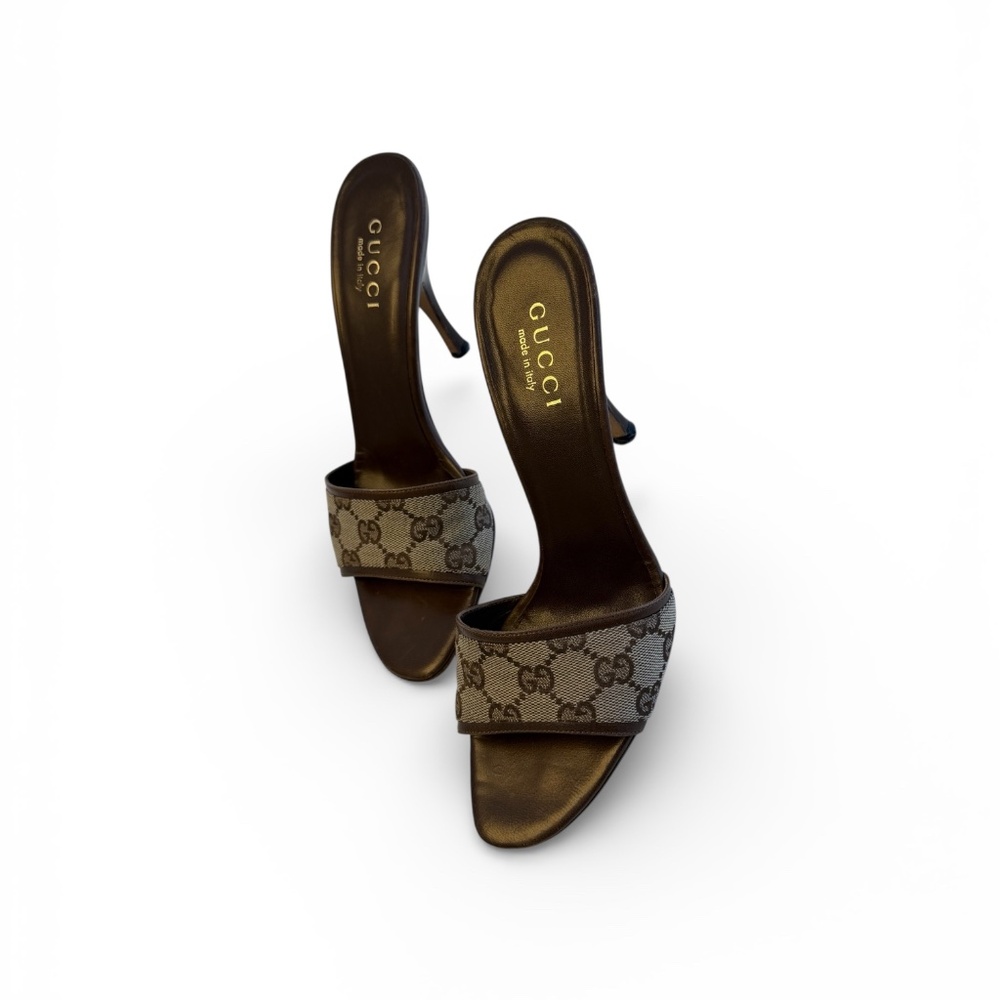 Gucci Vintage Logo Heel Mules